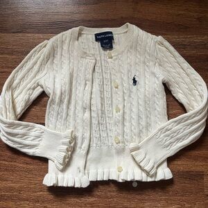 Ralph Lauren Kids Cream Cable Knit Sweater